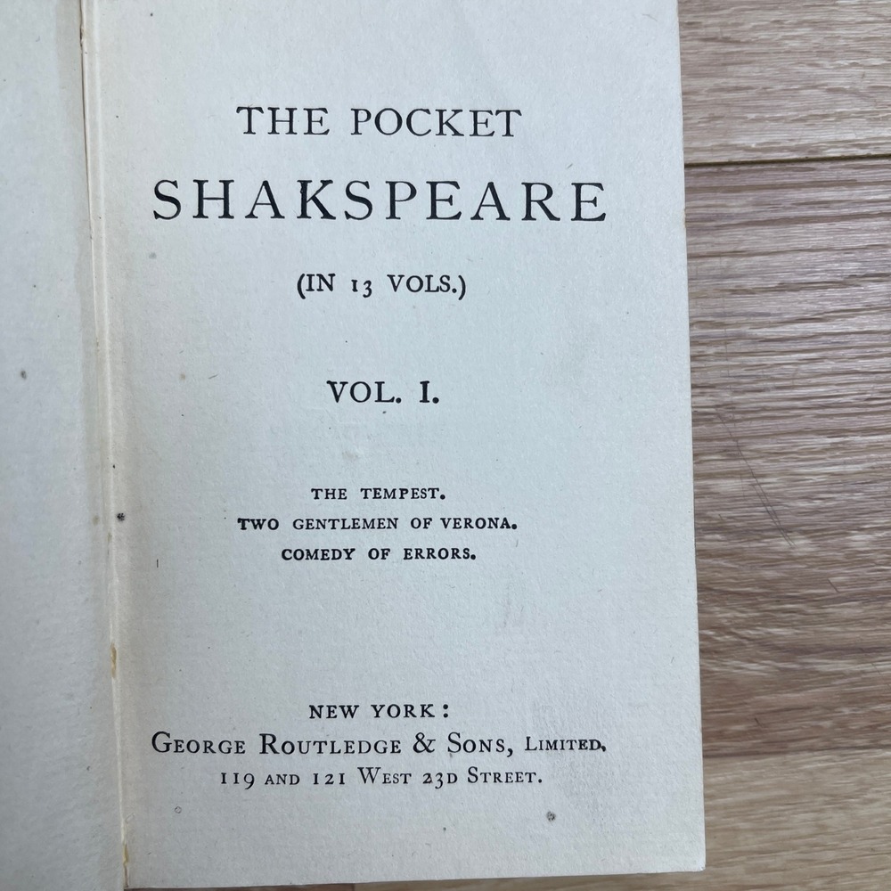 The Pocket Shakspeare 13 Vol Set George Routledge & Sons Antique Books - Picture 6 of 12